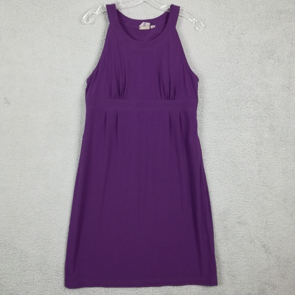 Athleta Womens Tank Dress Voyager‎ Day Purple Sleeveless Activewear Side Zip 12